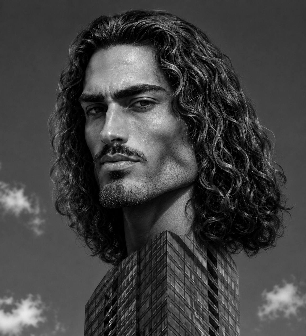 GIGATJR — a colossal figure rising above the city skyline